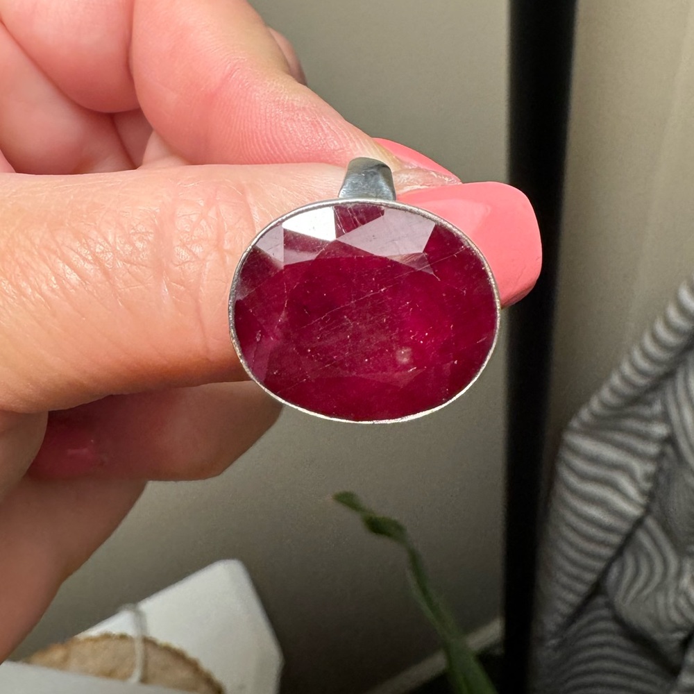 Sterling silver Garnet Ring